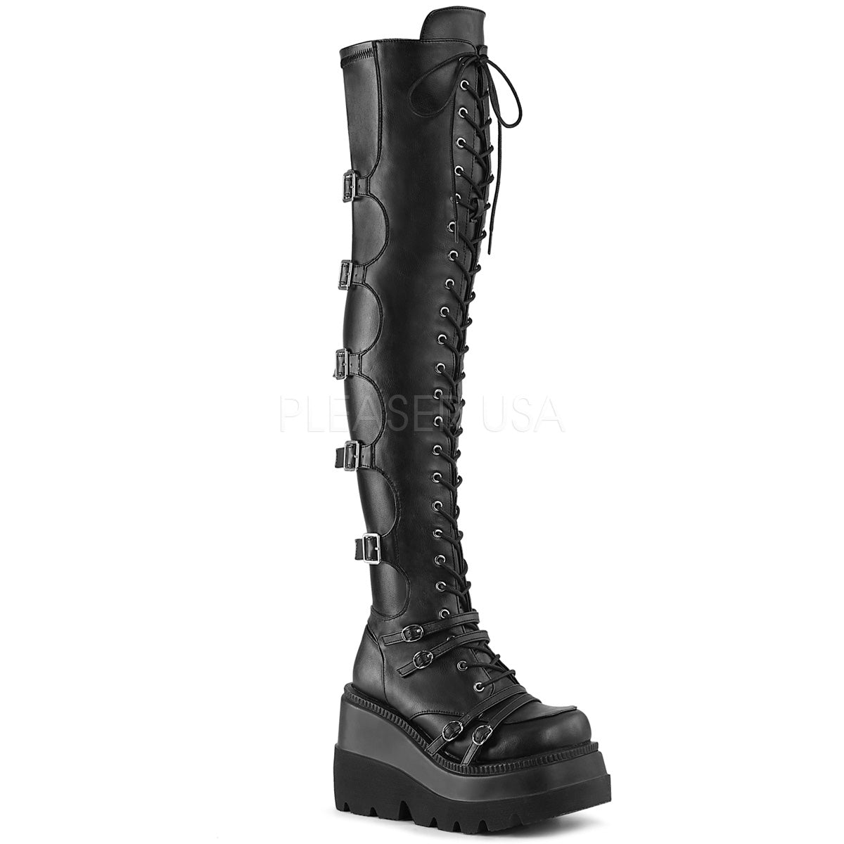 SHAKER-350 Black Veagn Leather-Stretch