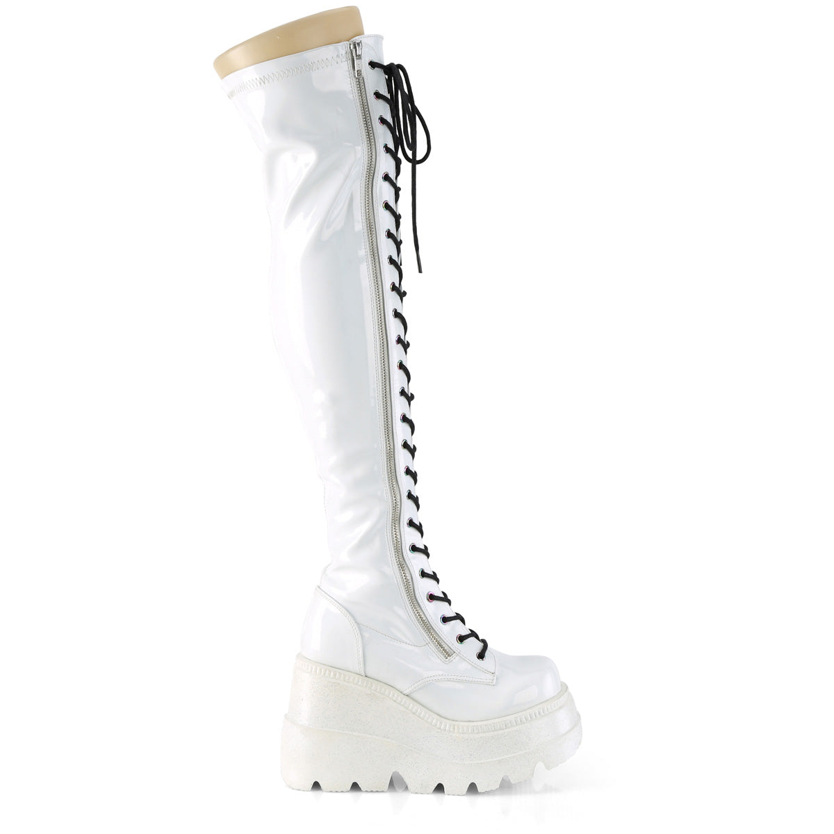 SHAKER-374 White Hologram Stretch Patent