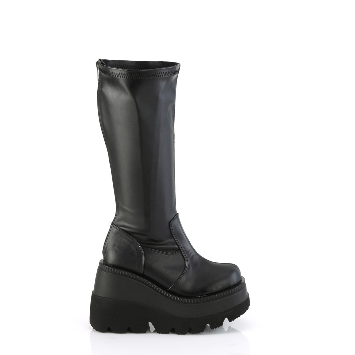 SHAKER-65WC Black Stretch Vegan Leather