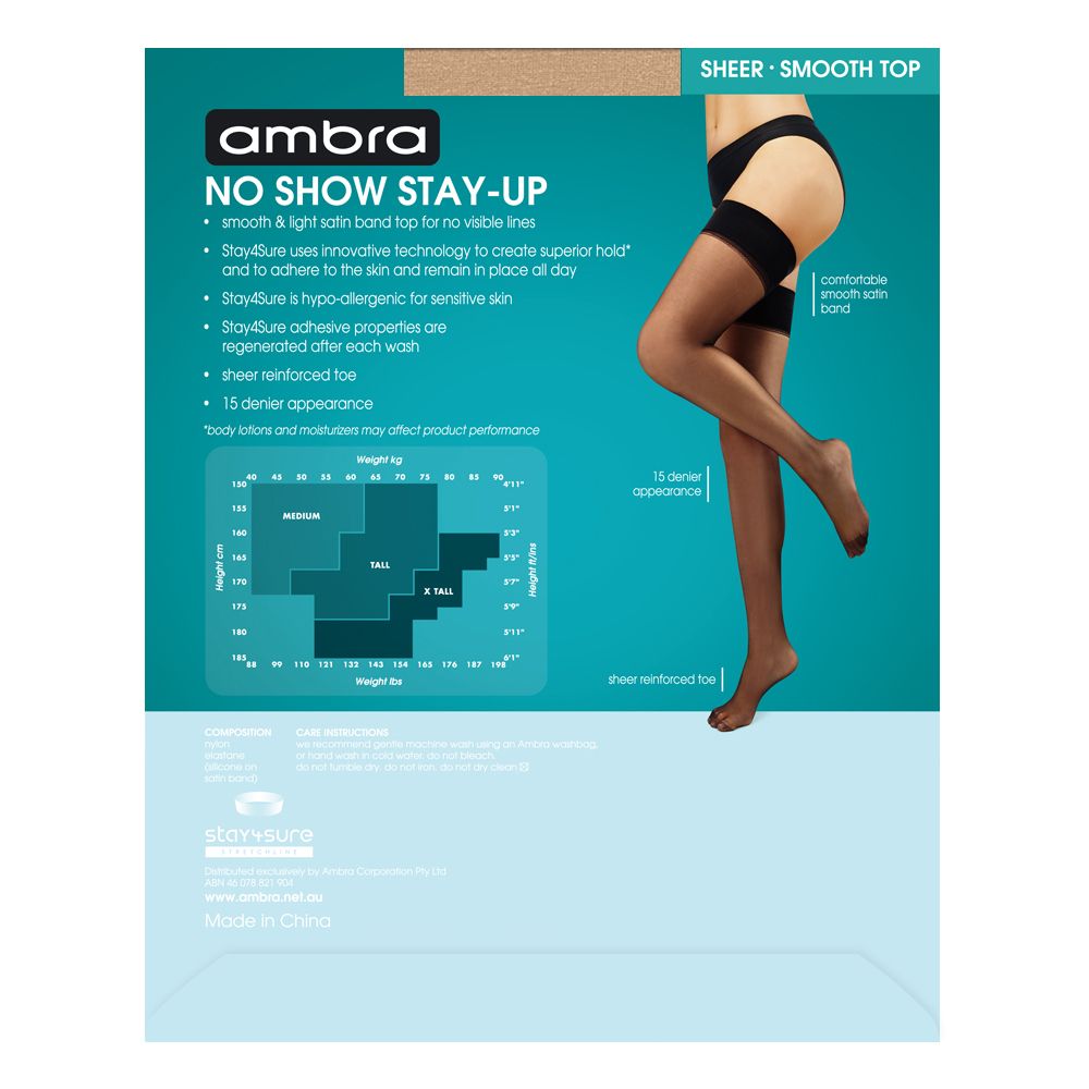 Ambra Sheer Smooth Top Stay Up - No Show