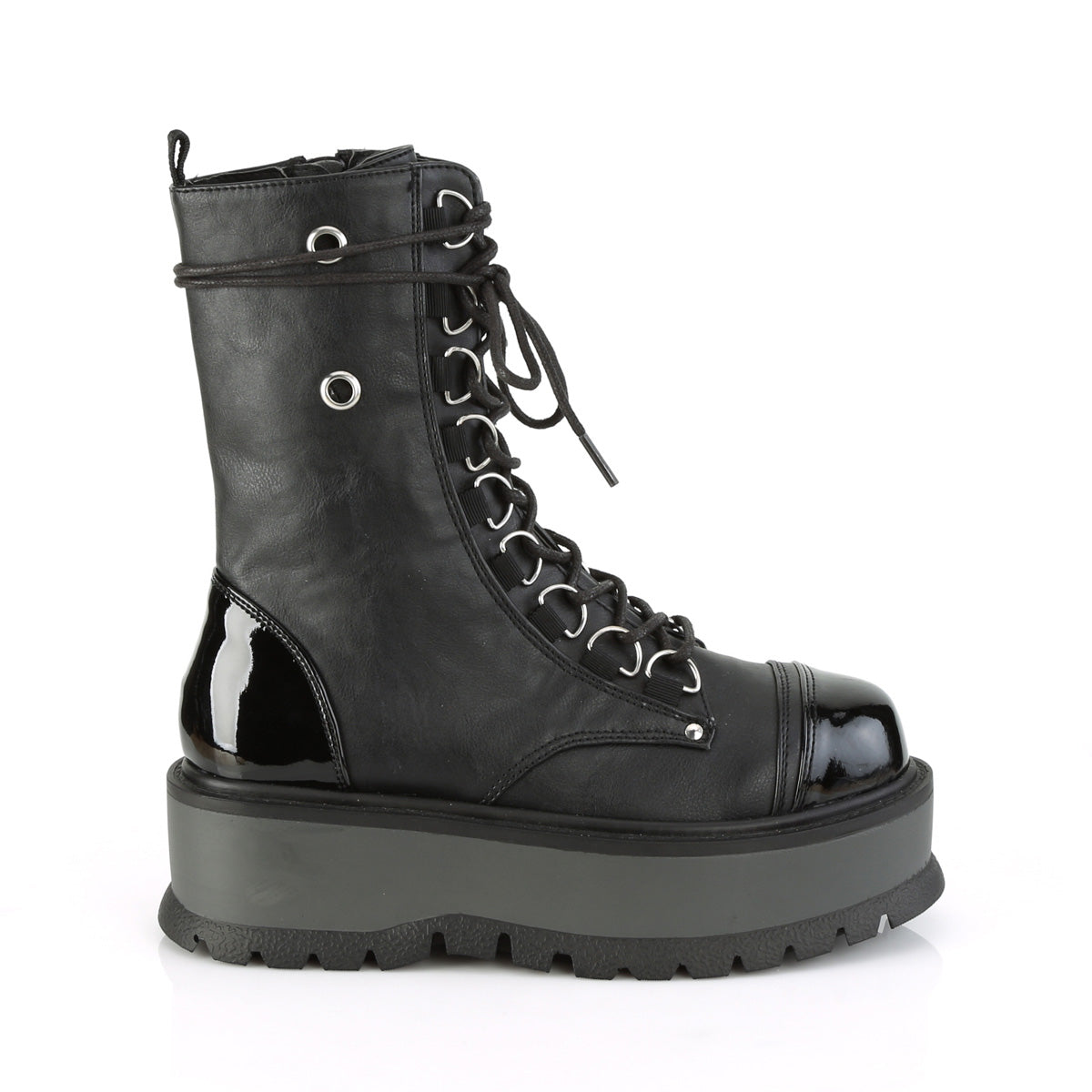 SLACKER-150 Black Vegan Leather-Patent
