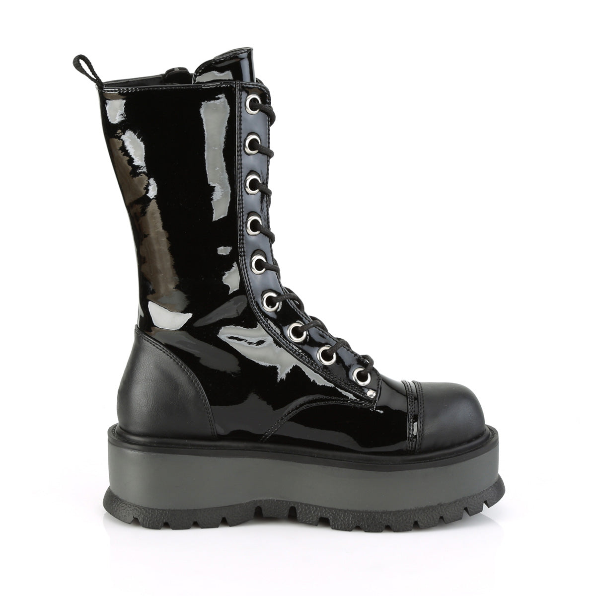 SLACKER-220 Black Patent-Vegan Leather