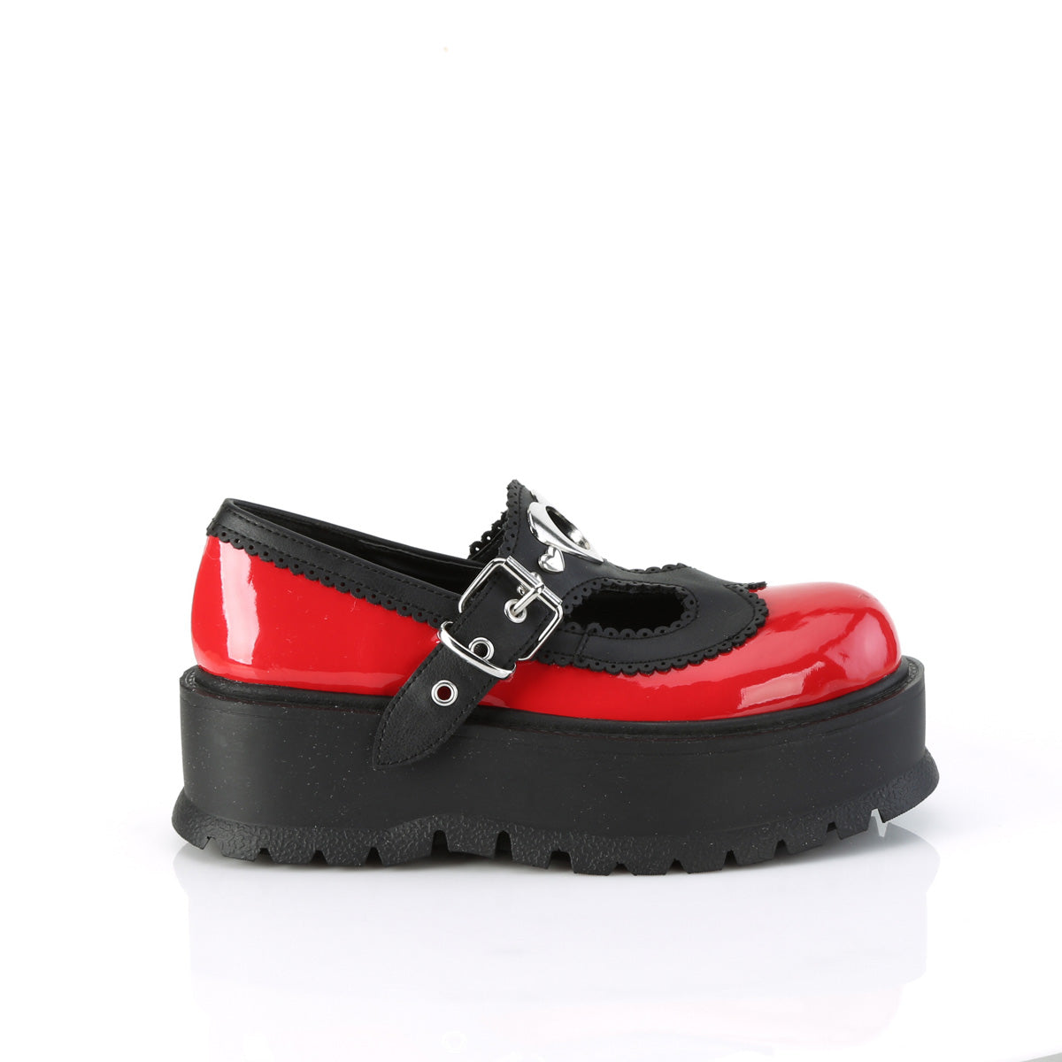 SLACKER-23 Red-Black Vegan Leather