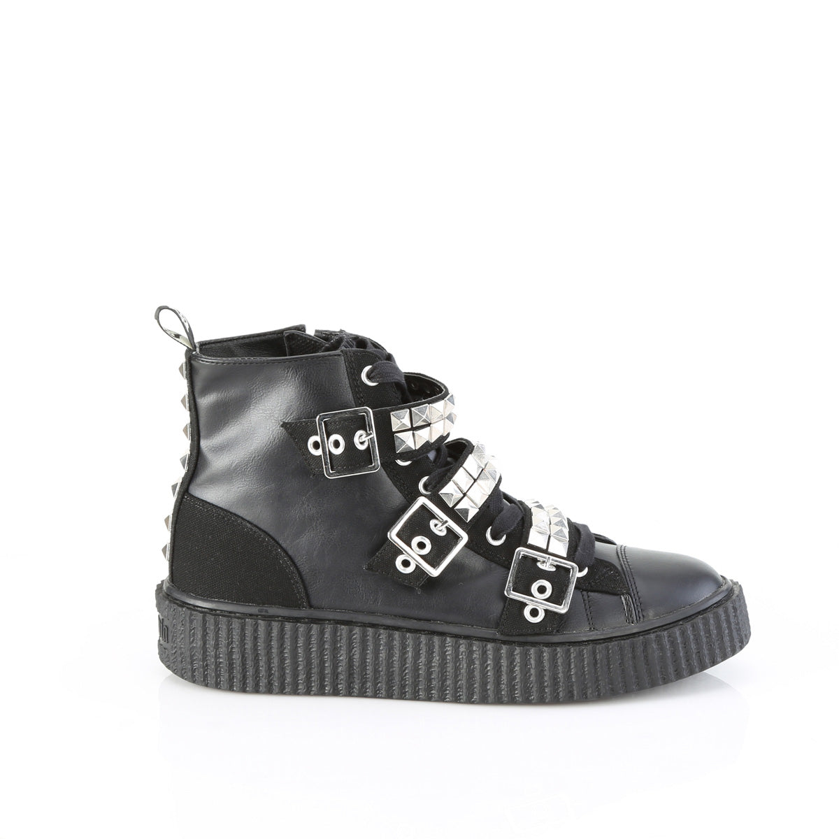 SNEEKER-225 Black Canvas-Vegan Leather