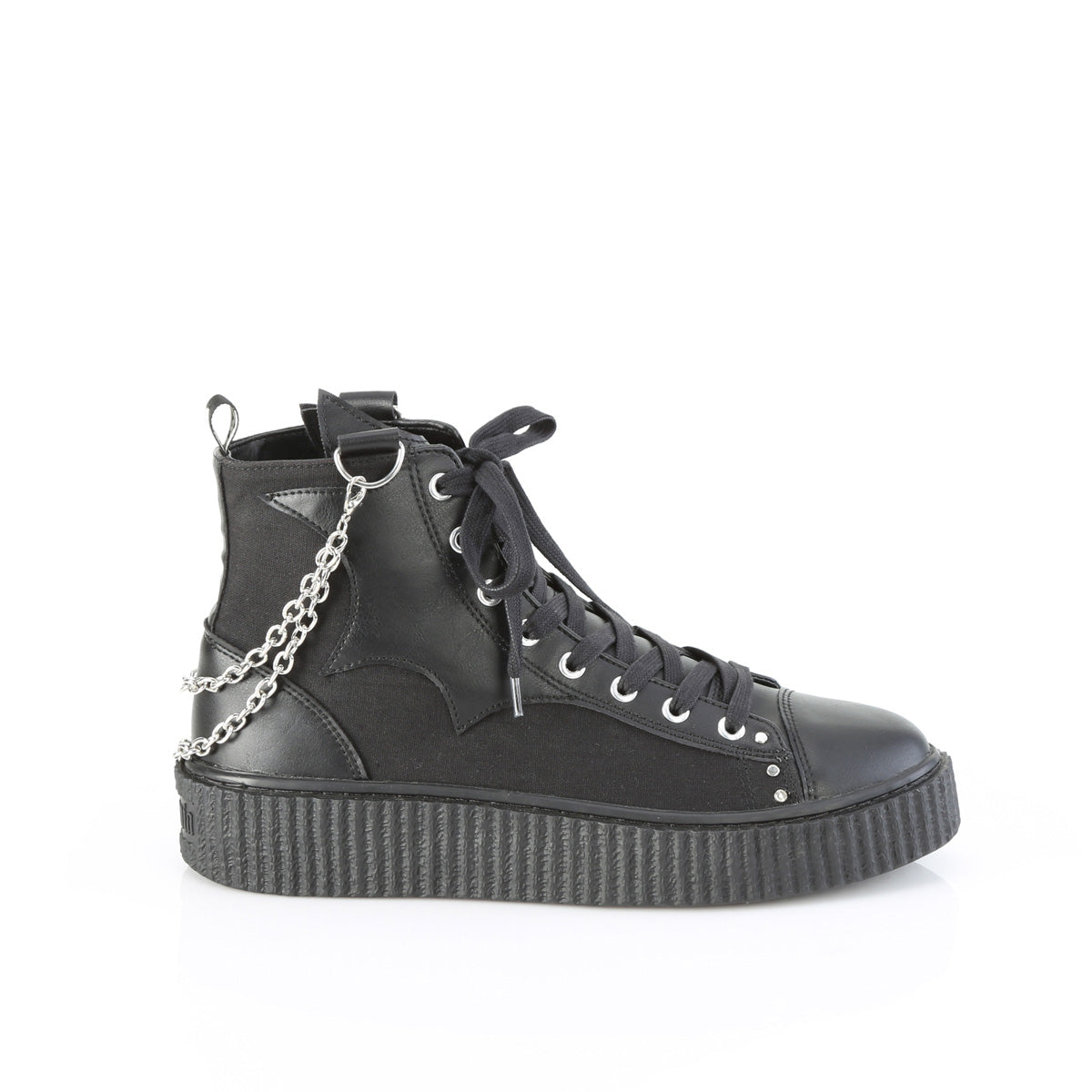 SNEEKER-230 Black Canvas-Vegan Leather