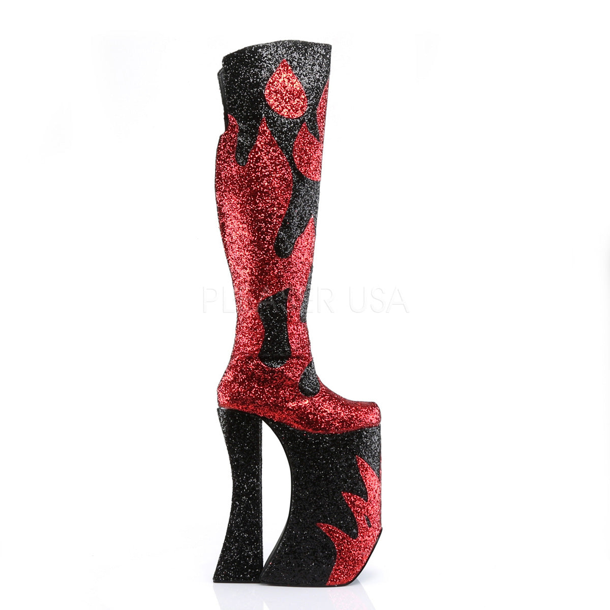 SPLASHY-3020 Red Patent-Black Glitter