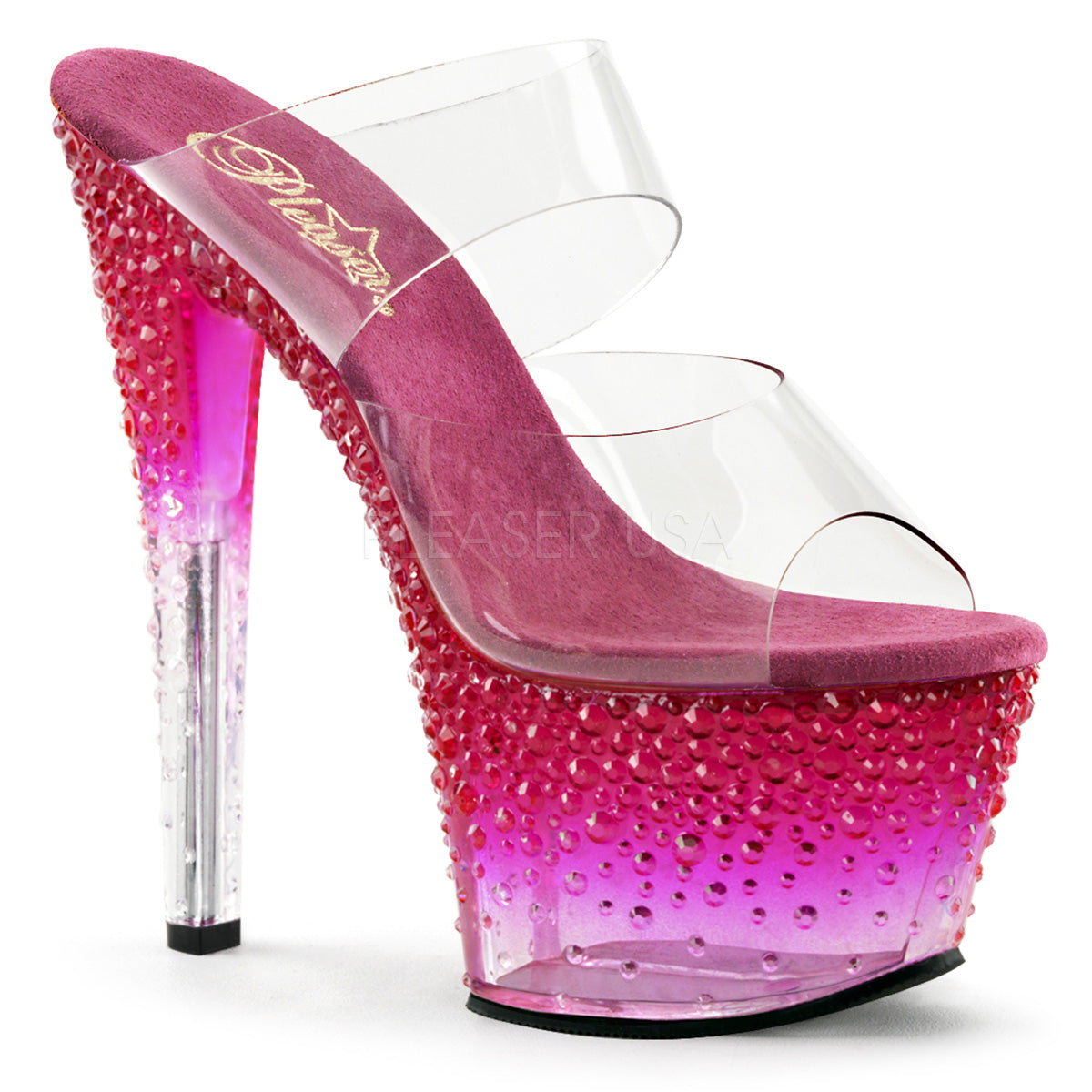STARDUST-702-2 Clear/Hot Pink Frost