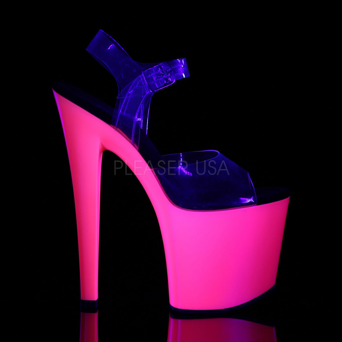 TABOO-708UV Clear/Neon Pink