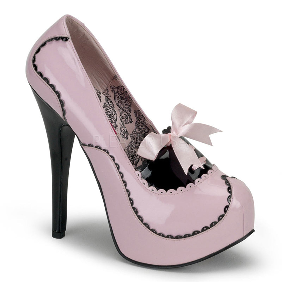 TEEZE-01 Baby Pink-Black Patent