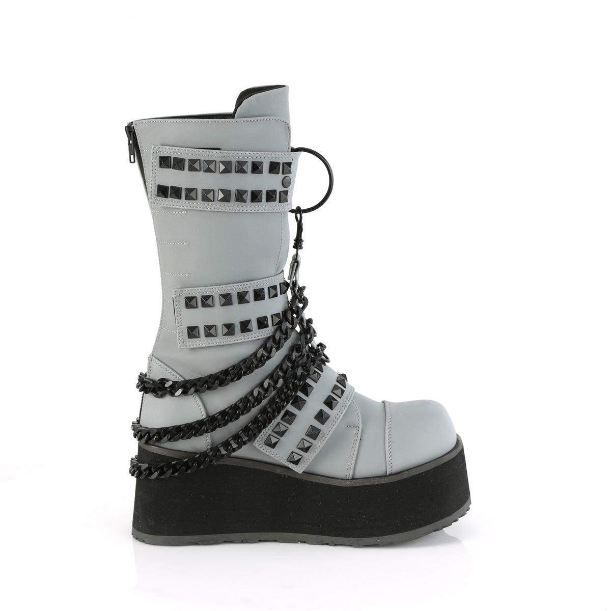 TRASHVILLE-138 Grey Multi Reflective Vegan Leather