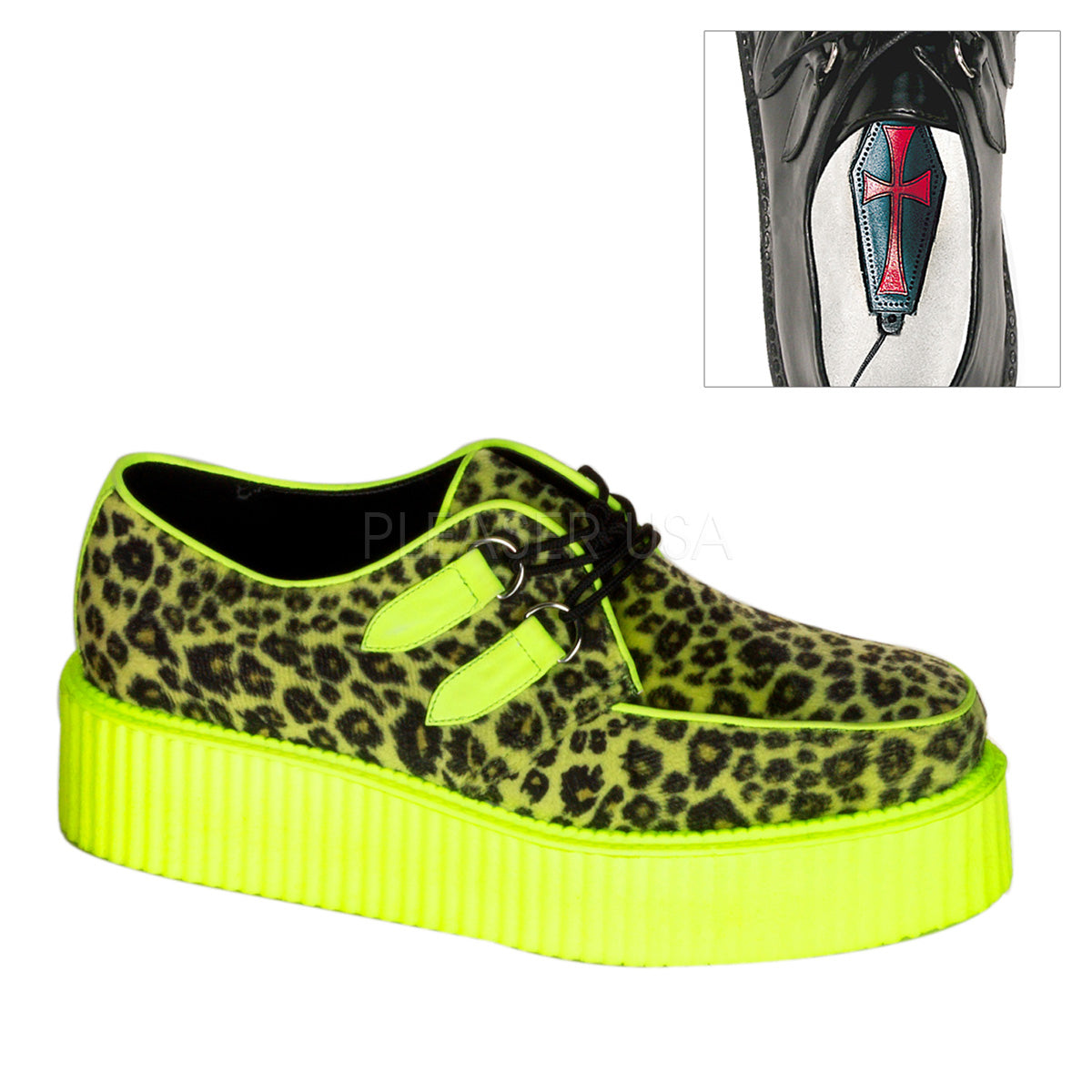 V-CREEPER-507UV Cheetah Fur-UV Lime