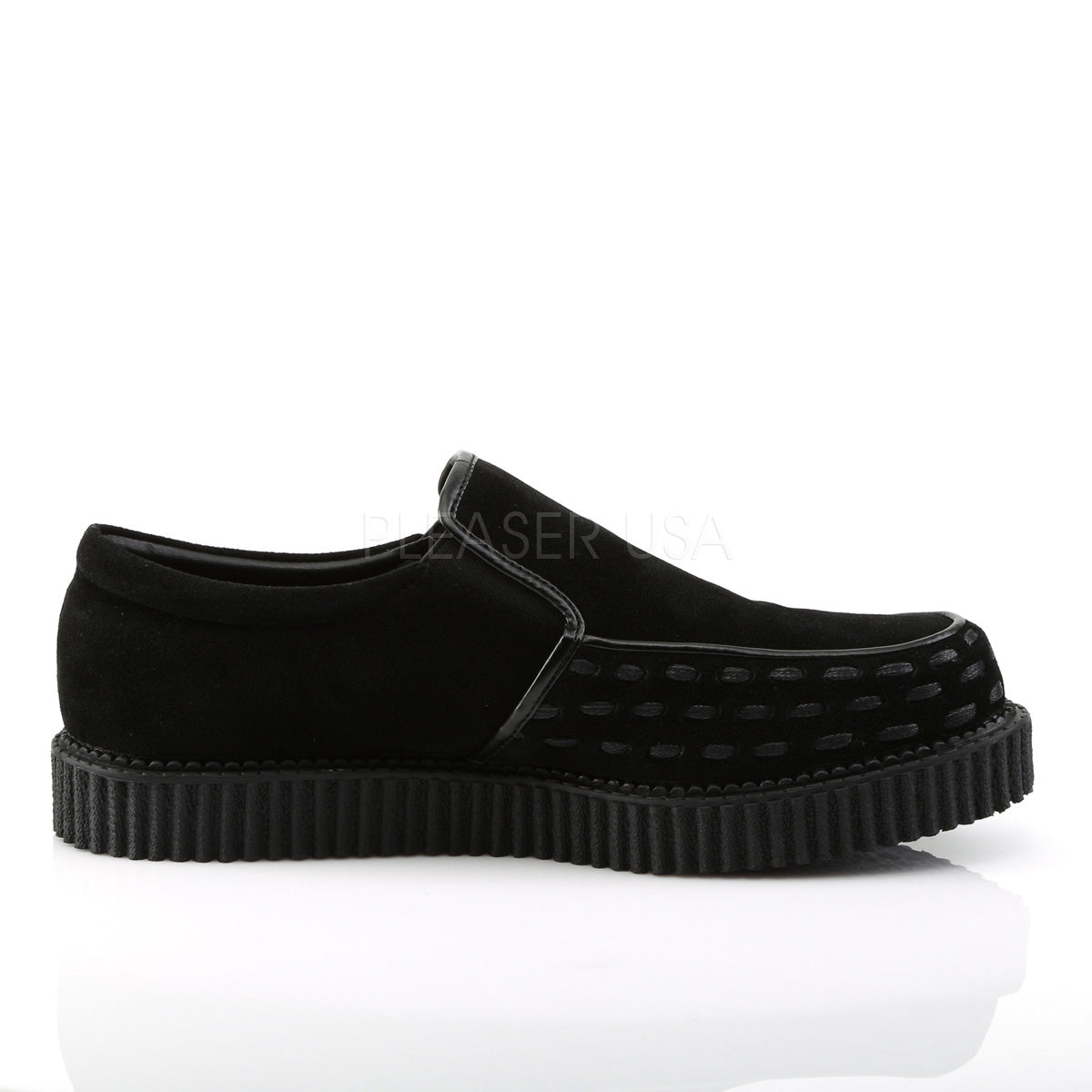 V-CREEPER-607 Black Vegan Suede