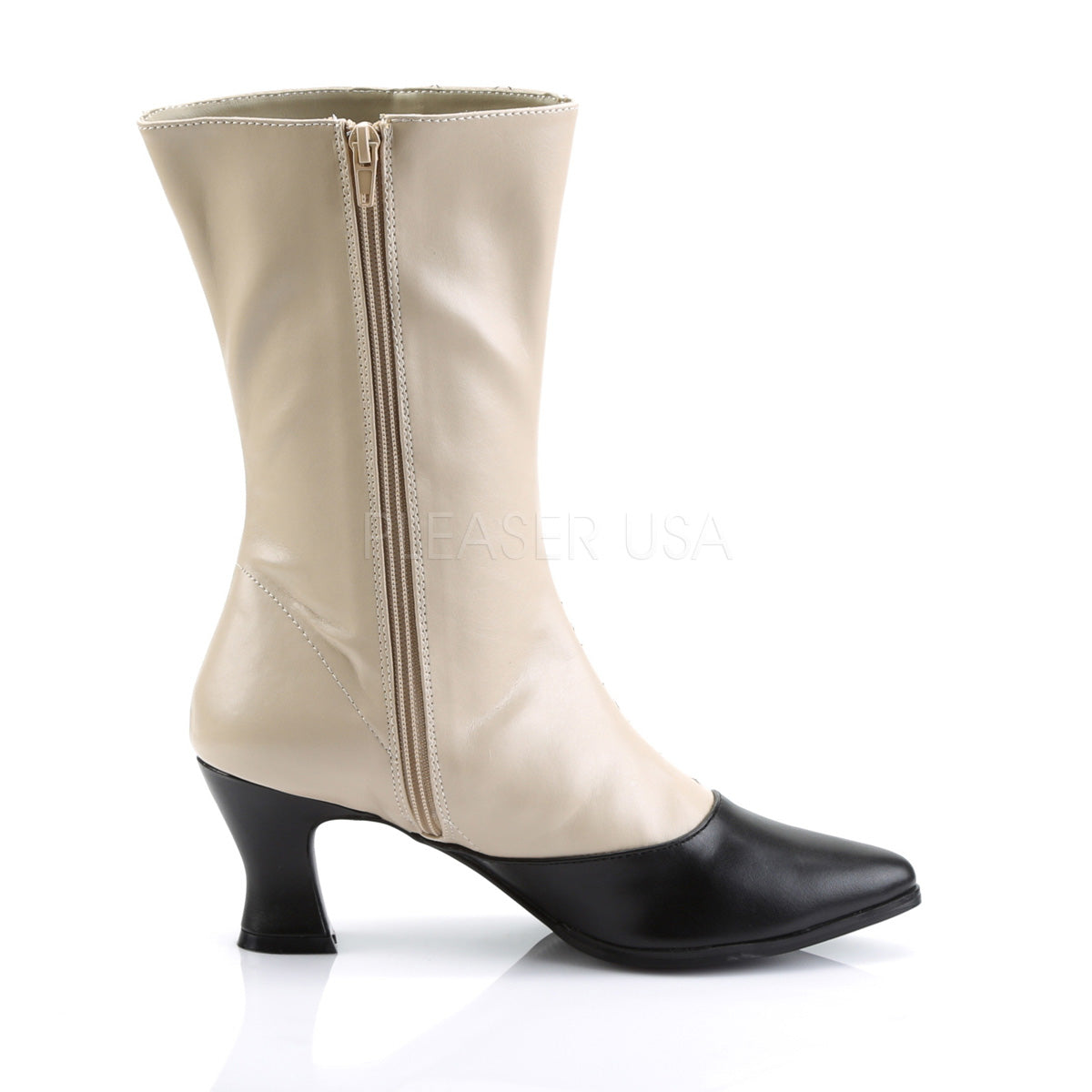VICTORIAN-123 Cream-Black Pu