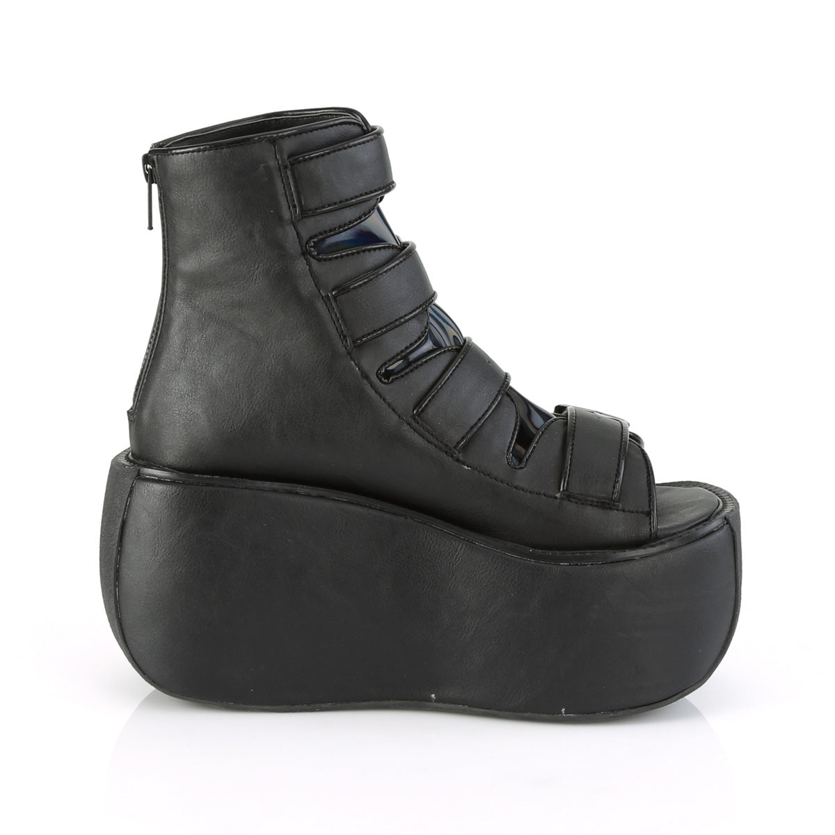 VIOLET-150 Black Vegan Leather-Hologram