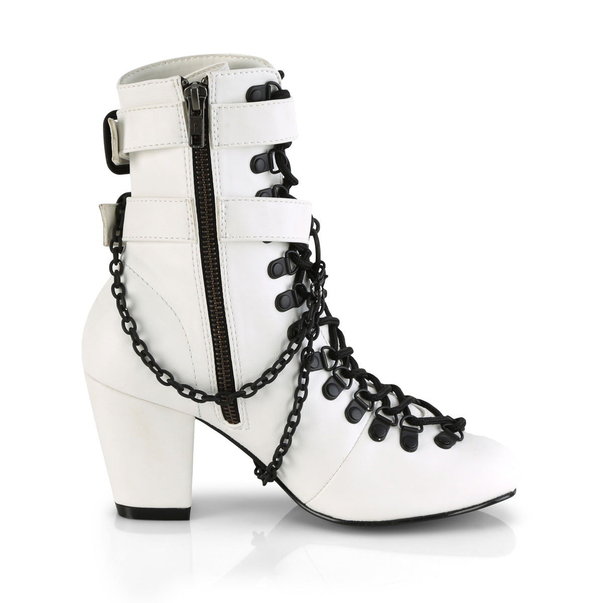 VIVIKA-128 White Vegan Leather