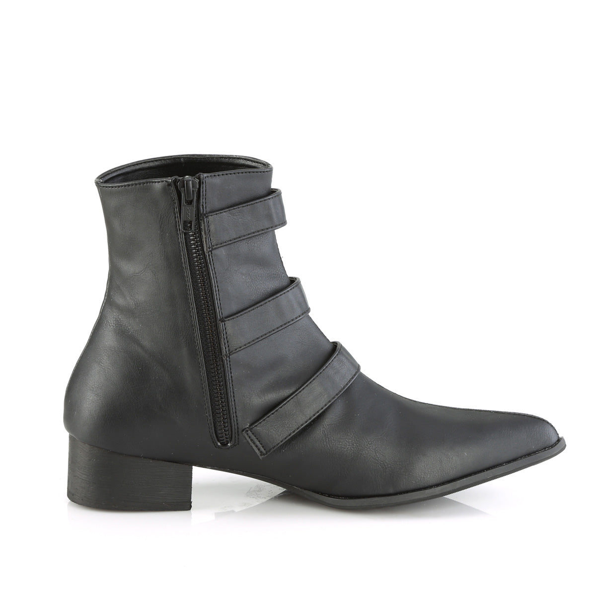 WARLOCK-50-B Black Vegan Leather