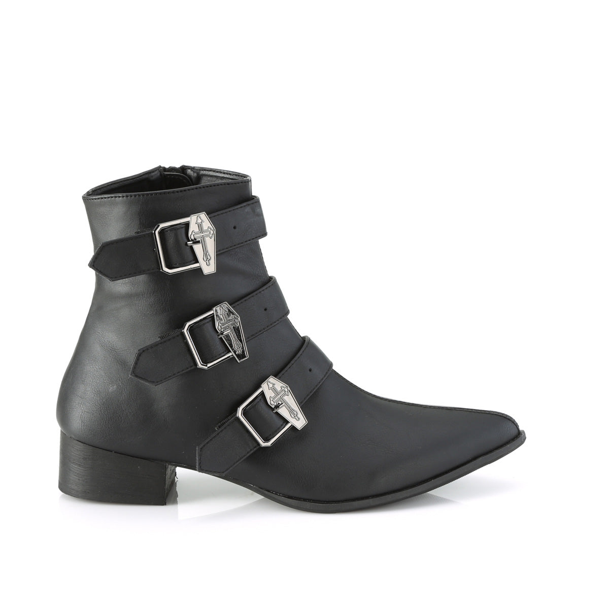 WARLOCK-50-C Black Vegan Leather