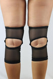 Rarr Long Spandex Mesh Grip Knee Pads - Black