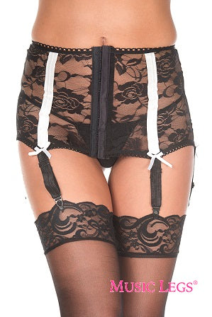 Spandex High Waisted Corset Look Garter Belt 7731