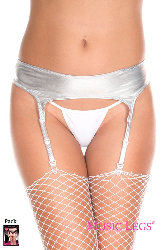 Metallic Wet Look Garterbelt ML7726