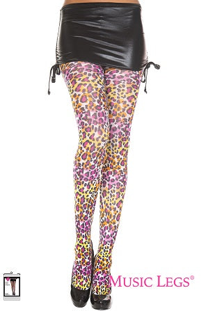 Music Legs Cheetah Print Pantyhose ML37485