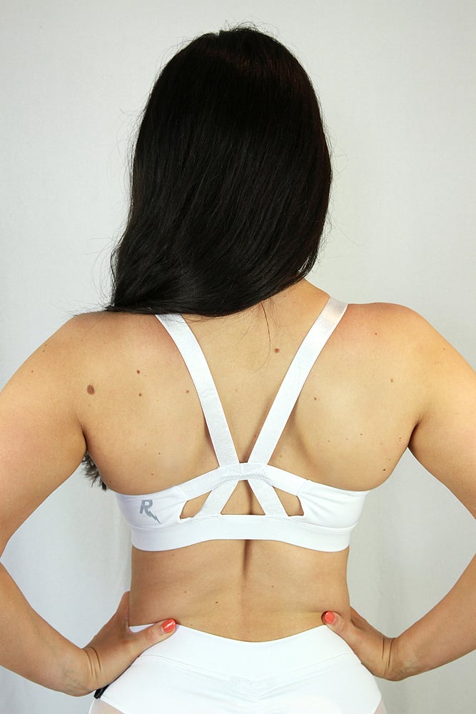 Rarr Maddox Mesh Sports Bra – White