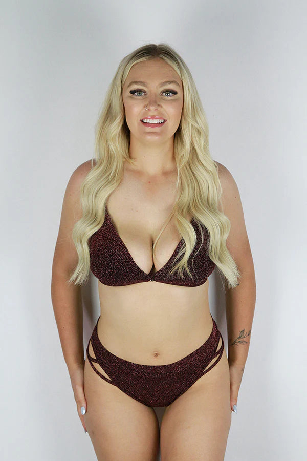 Glitterati Plunge Bra - Pink