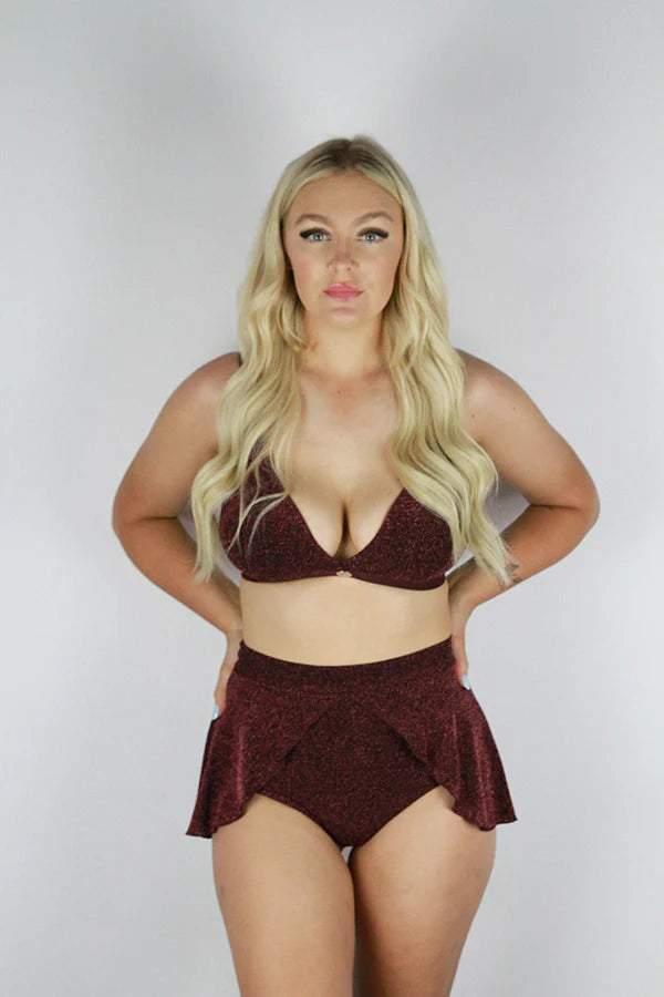 Glitterati High Waist Skort - Pink