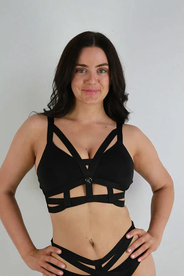 Luxe Strappy Bralette - Black