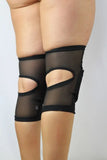 Rarr Long Spandex Mesh Grip Knee Pads - Black