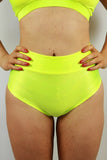 Rarr Mid Waisted Brazil Scrunchie Bum Shorts - White Sparkle