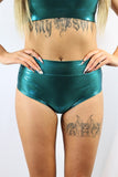 Rarr Mid Waisted Brazil Scrunchie Bum Shorts - Lilac Sparkle
