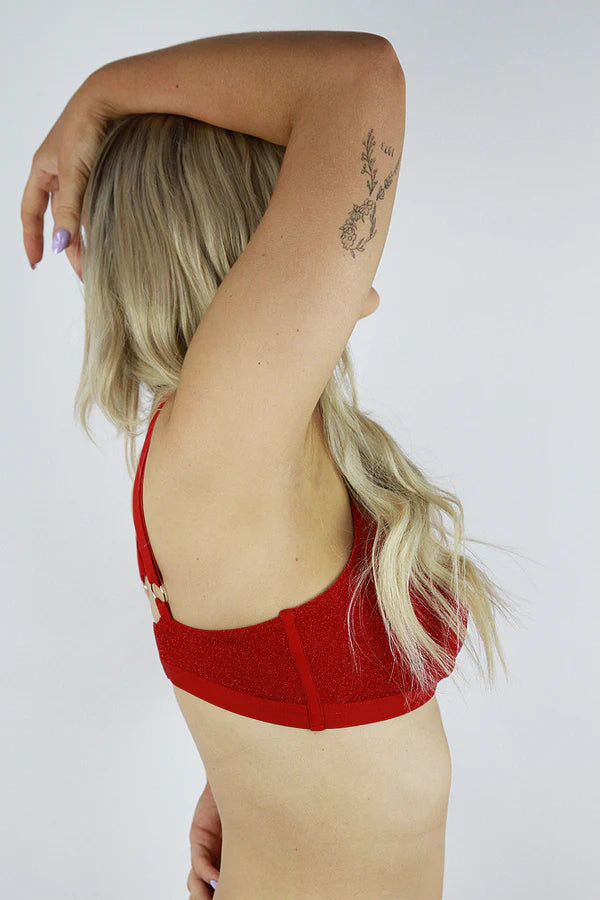 Glitterati Plunge Bra - Pink