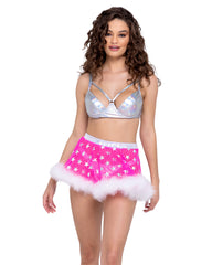 Holographic Star Skirt - Pink 6271