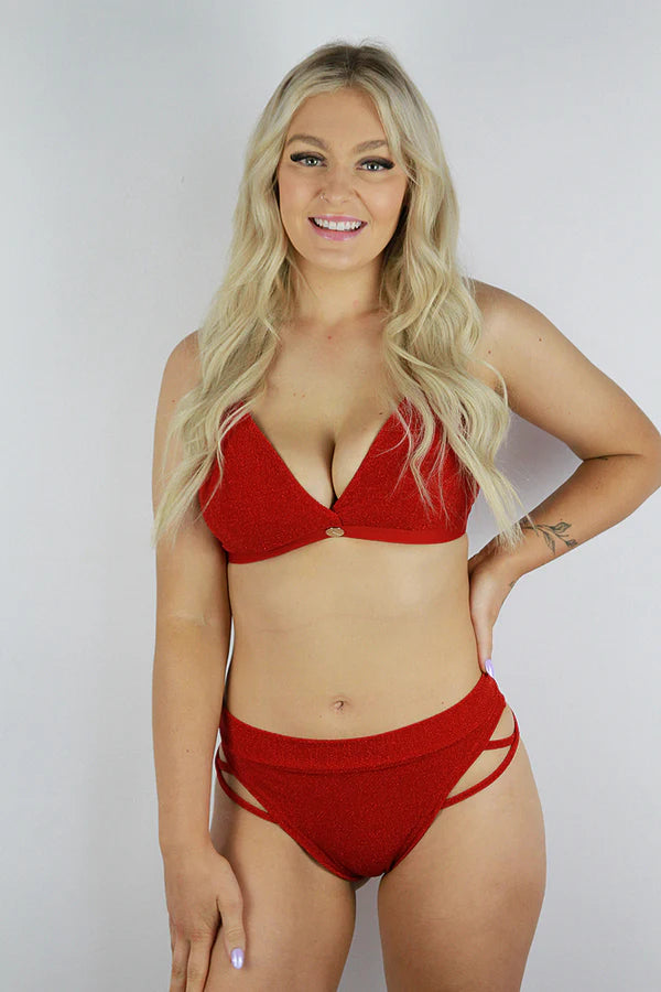 Glitterati Plunge Bra - Pink