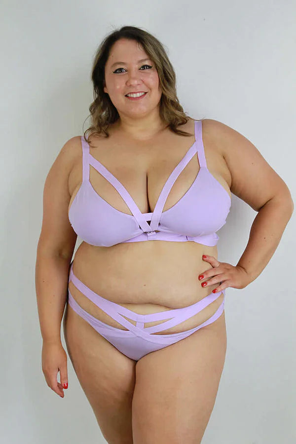 Luxe Strappy Booty Short - Lilac