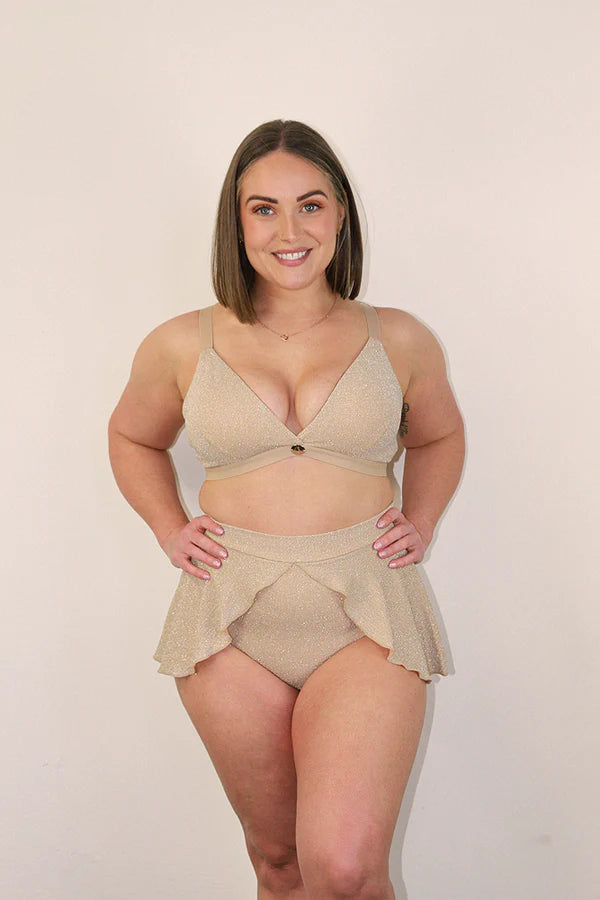 Glitterati Plunge Bra - Pink