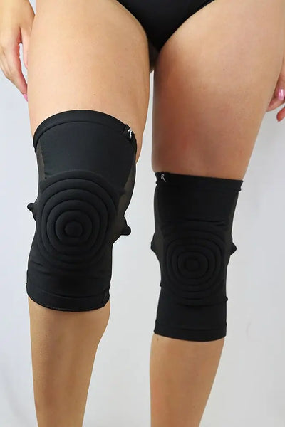 Rarr Long Spandex Mesh Grip Knee Pads - Black