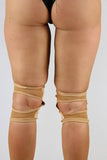 Rarr Spandex Vinyl/Mesh Dance Knee Pads - Nude