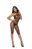 Halter Fishnet Body Stocking - Blue 8015