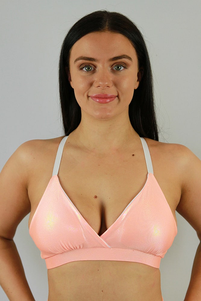 Rarr Bikini Bra - Purple Tartan Sparkle
