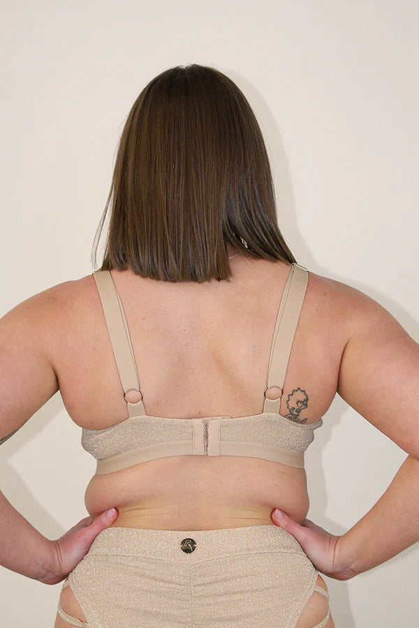 Glitterati Plunge Bra - Pink