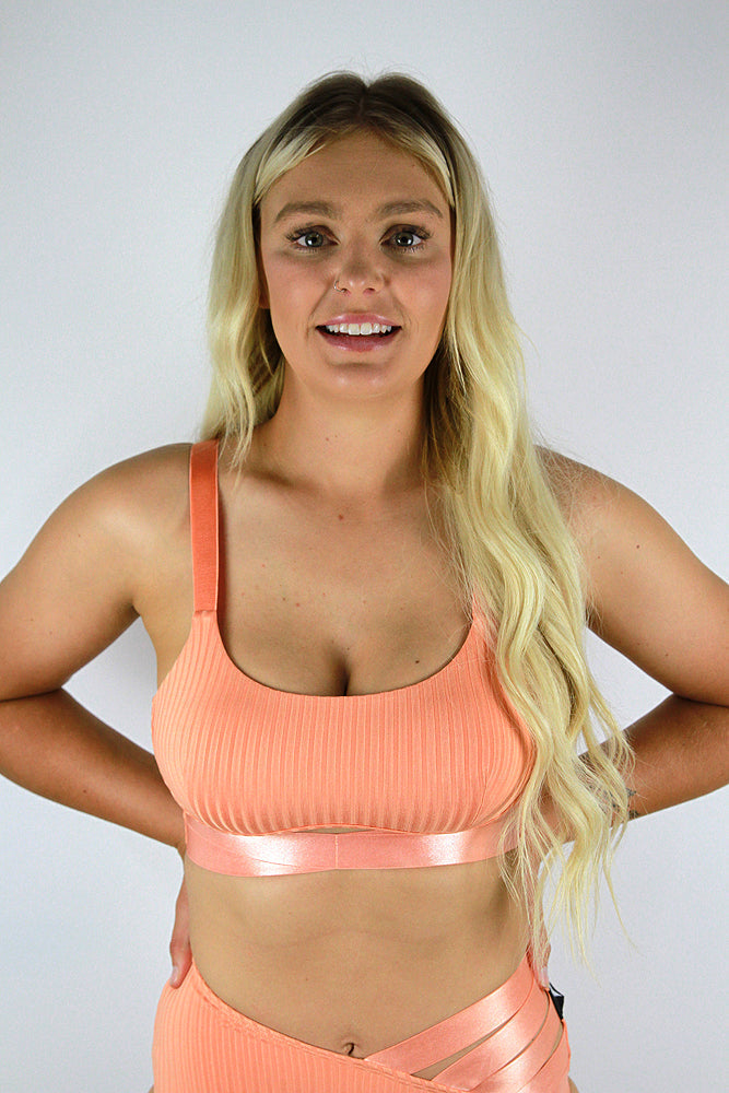 Rarr Crystal Strappy Bra – Pink