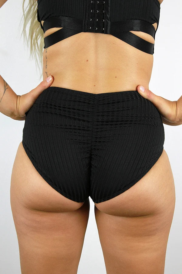 Crystal V Mid Waist Short - White
