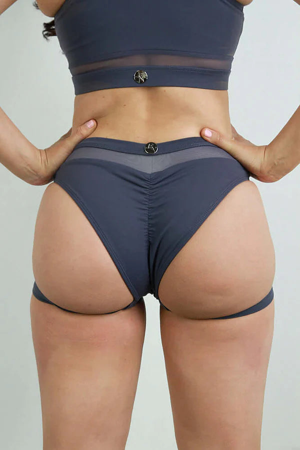 Carmen Low Waist Garter Short - Grey