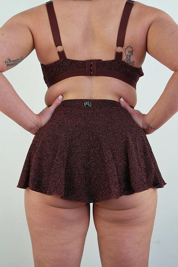 Glitterati High Waist Skort - Pink