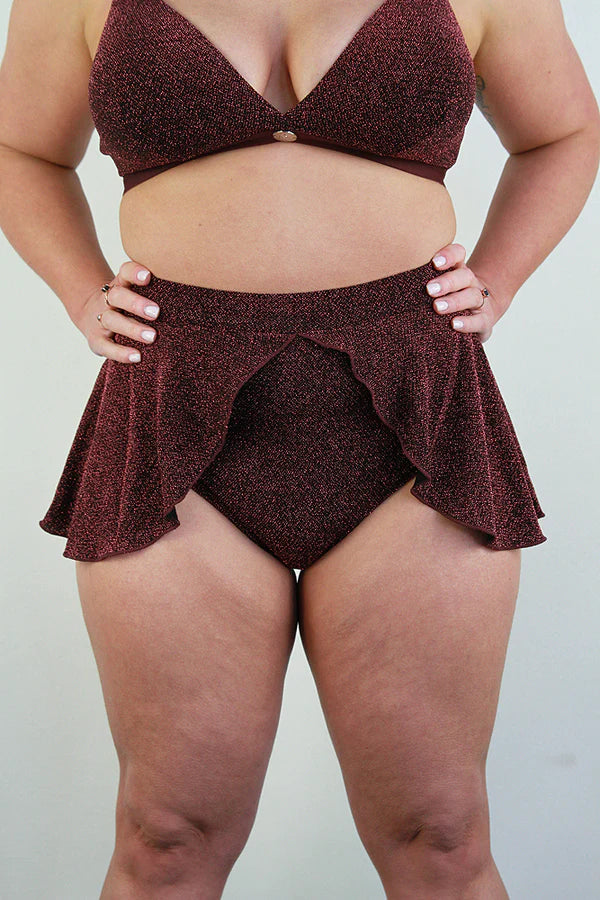 Glitterati High Waist Skort - Pink