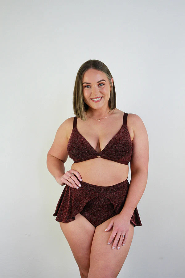 Glitterati High Waist Skort - Pink