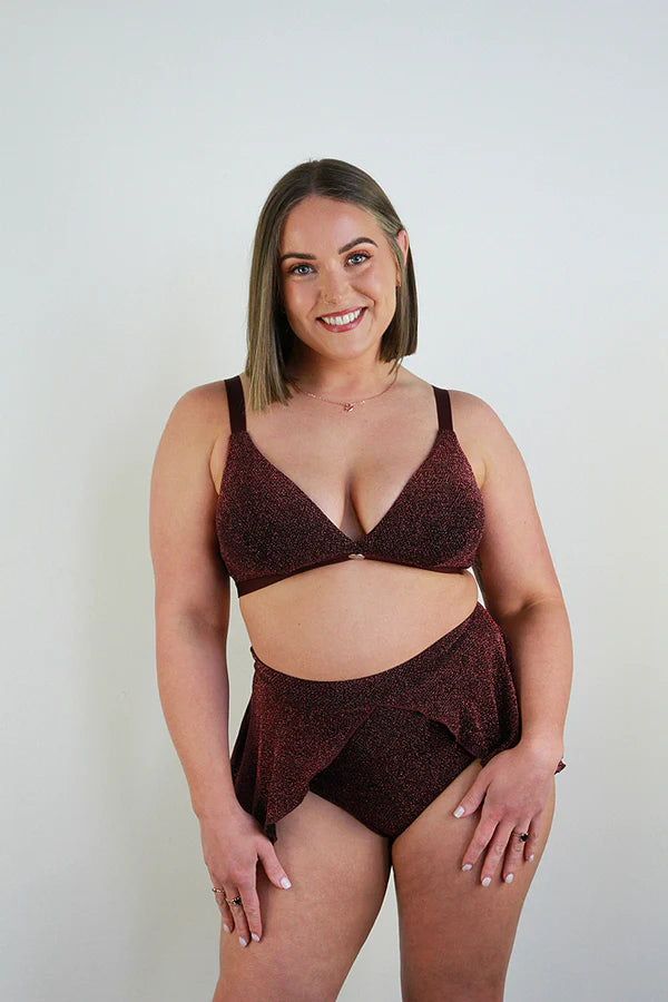 Glitterati High Waist Skort - Pink