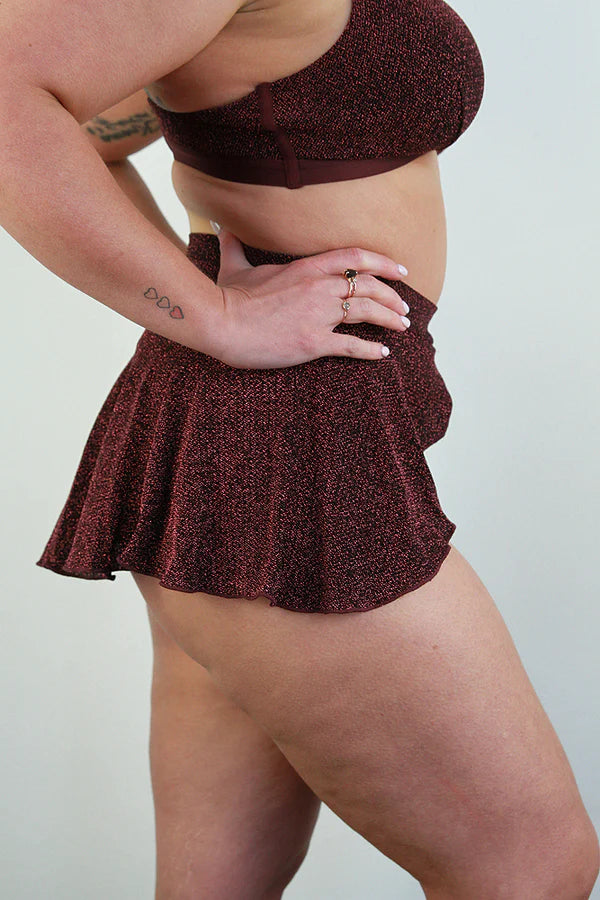 Glitterati High Waist Skort - Pink